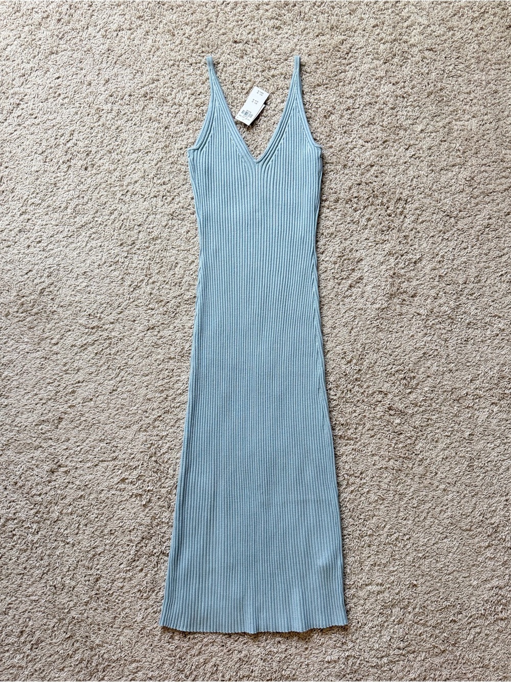 Abercrombie & Fitch Blue Ribbed Knit Sweater Dress NWT Medium - Picture 5 of 5